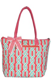 Small Quilted Tote Bag-GUA1515/CORAL